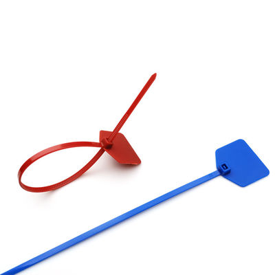 Προσαρμοσμένες ετικέτες Zip Tie Writeable 220mm Νάιλον με σήμανση / επισήμανση Περιοχή 30 * 21 mm