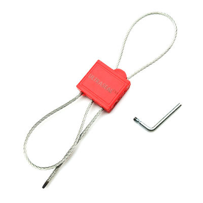 2.0mm Διπλή κλειδαριά Πλαστική σφραγίδα καλωδίου ασφαλείας με στροφή λαβή Σημαντική περιοχή 23,5 * 17 mm