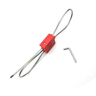 2.0mm Διπλή κλειδαριά Πλαστική σφραγίδα καλωδίου ασφαλείας με στροφή λαβή Σημαντική περιοχή 23,5 * 17 mm