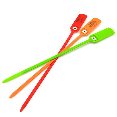 400 mm Ασφάλεια Εφοδιαστικό φορτηγό Κοντέινερ πλαστική σφραγίδα με περιοχή σήμανσης L 45 * W 25 mm