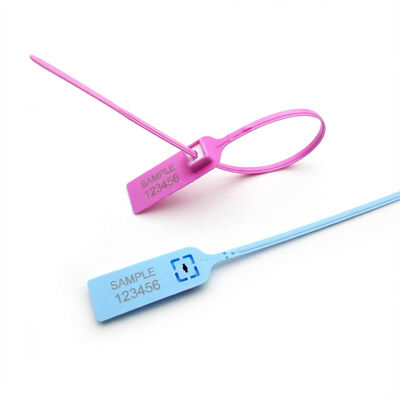 Μαύρο 380 mm Τραβήξτε Σφιχτό γραμμικό κώδικα Ασφάλεια επίπεδη αριθμημένη πλαστική σφραγίδα ετικέτα για την τράπεζα