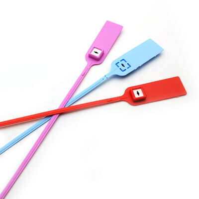 Μαύρο 380 mm Τραβήξτε Σφιχτό γραμμικό κώδικα Ασφάλεια επίπεδη αριθμημένη πλαστική σφραγίδα ετικέτα για την τράπεζα