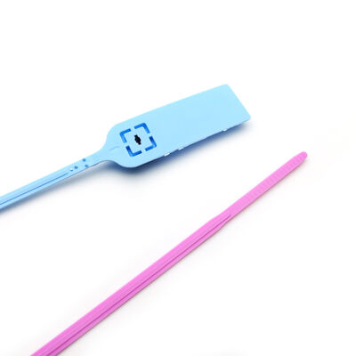 Τραβήξτε Σφιχτή πλαστική σφραγίδα Μεταλλική εισαγωγή επίπεδη ουρά μίας χρήσης Ετικέτα σφραγίδας ασφαλείας