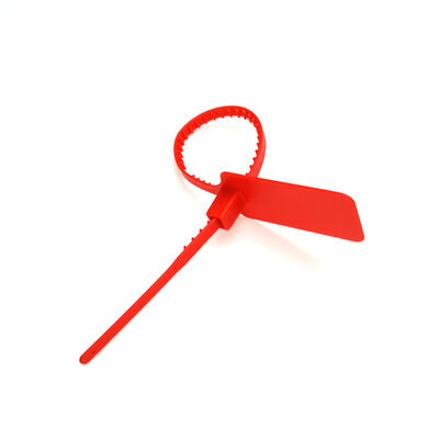 Ασφαλής από παραβίαση Μεγάλη σημαία Ασφάλεια πλαστική σφραγίδα για τσάντα αποσκευών Περιοχή σήμανσης L 49.5 * W 30 mm