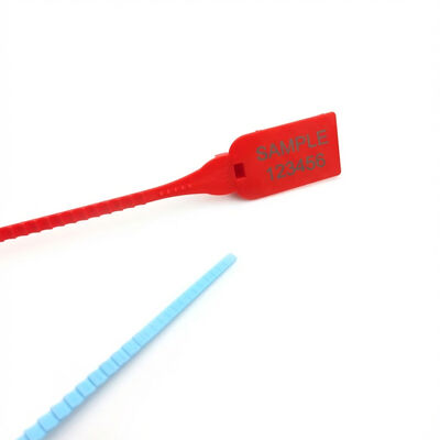 Τραβήξτε σφιχτές σφραγίδες ασφαλείας για προϊόντα PP Περιοχή σήμανσης 40*26mm Συμπεριλαμβανομένου του σειριακού αριθμού