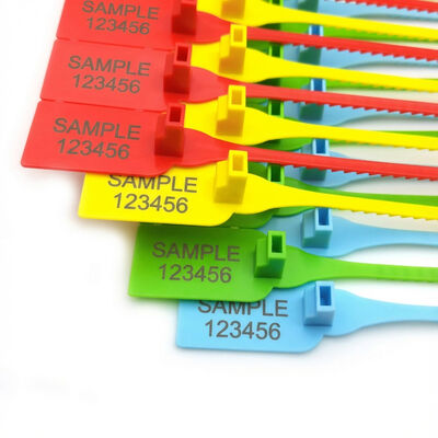 Τραβήξτε σφιχτές σφραγίδες ασφαλείας για προϊόντα PP Περιοχή σήμανσης 40*26mm Συμπεριλαμβανομένου του σειριακού αριθμού